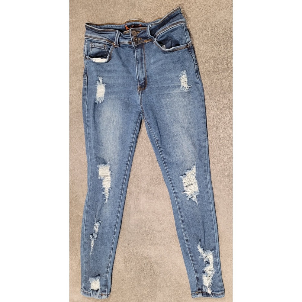 Wax Jean Denim  Size Junior 13 "butt I Love You" Skinny Distressed 1361